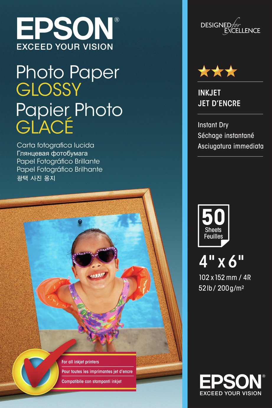 Epson 10x15cm Gloss Photo Paper - 50 Sheets