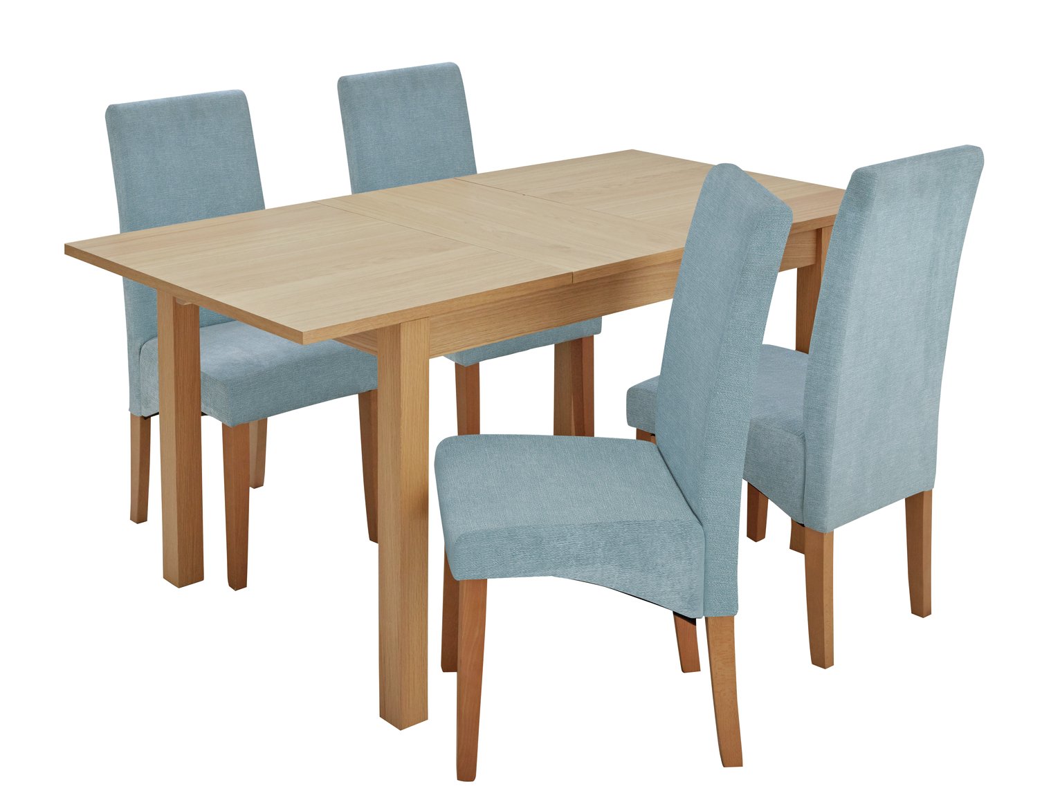 Argos Home Clifton Extendable Table & 4 Chairs - Duck Egg
