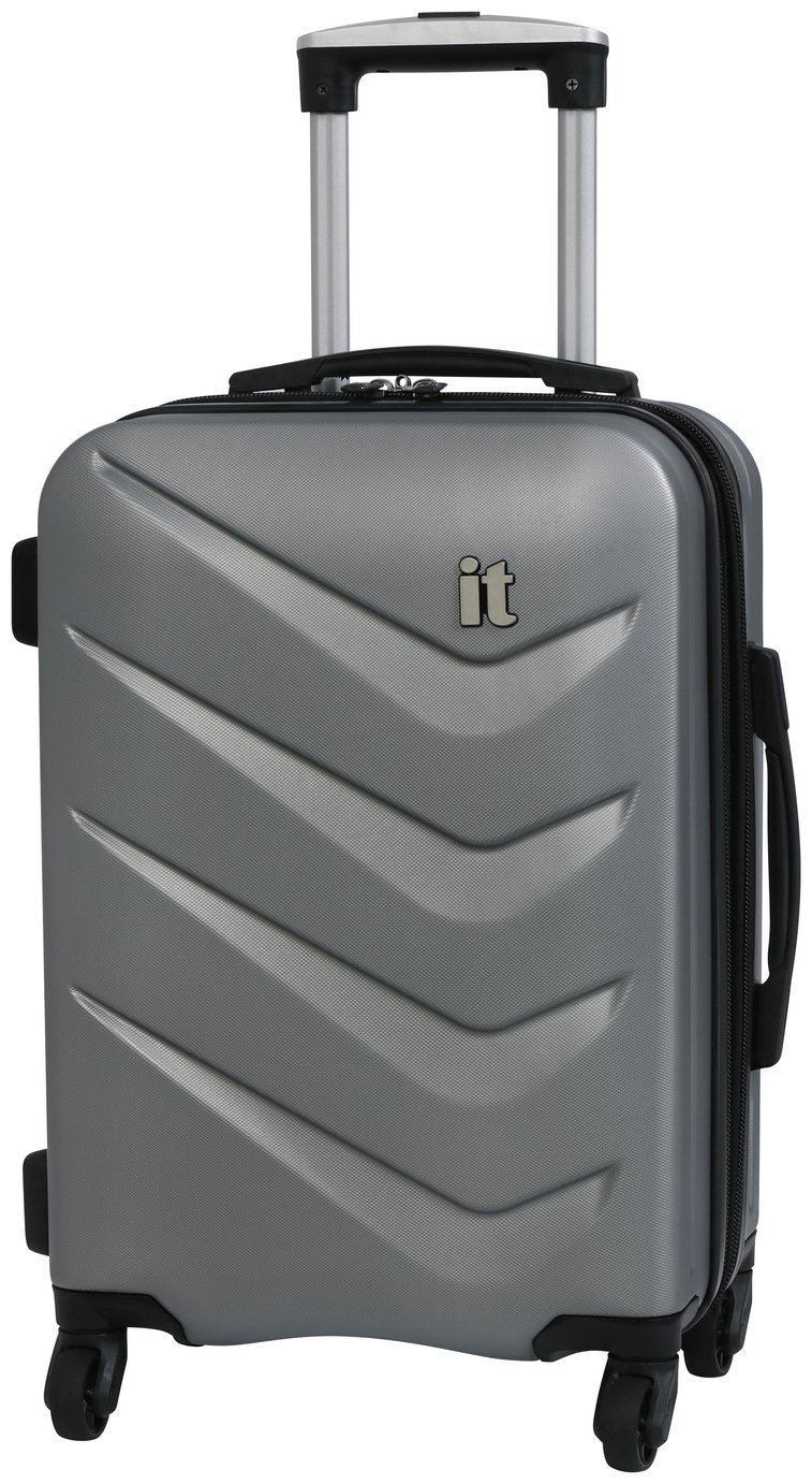 it Luggage Expandable 4 Wheel Hard Cabin Suitcase - Silver