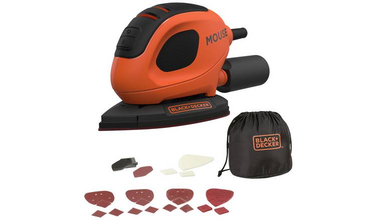 Buy Black + Decker Mouse Sander with 10 Accessories - 55W