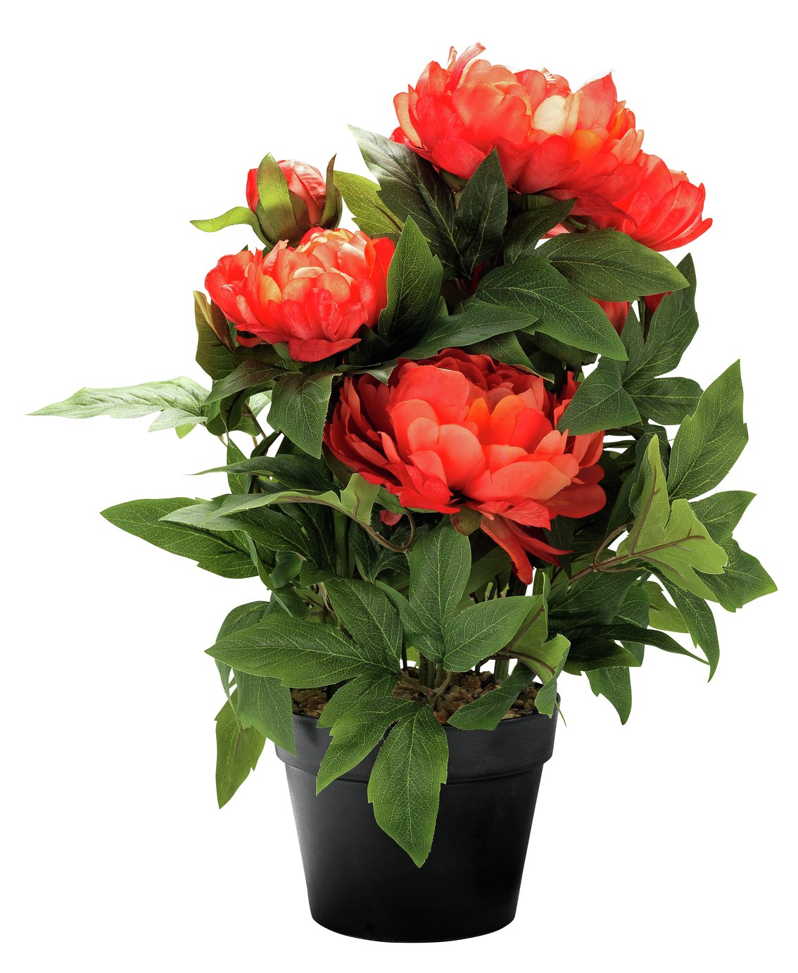 Argos Home Faux Coral Peony In Plastic Pot