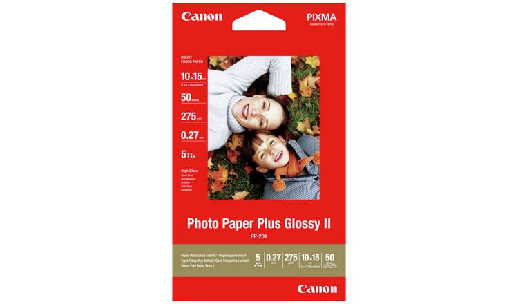 Buy Canon 4x6 Inch Photo Paper Plus Glossy Ii 50 Sheets Printer Paper Argos