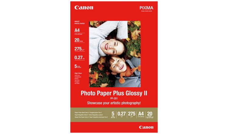 bewondering Onzin Proberen Buy Canon A4 Photo Paper Plus Glossy II- 20 Sheets | Printer paper | Argos