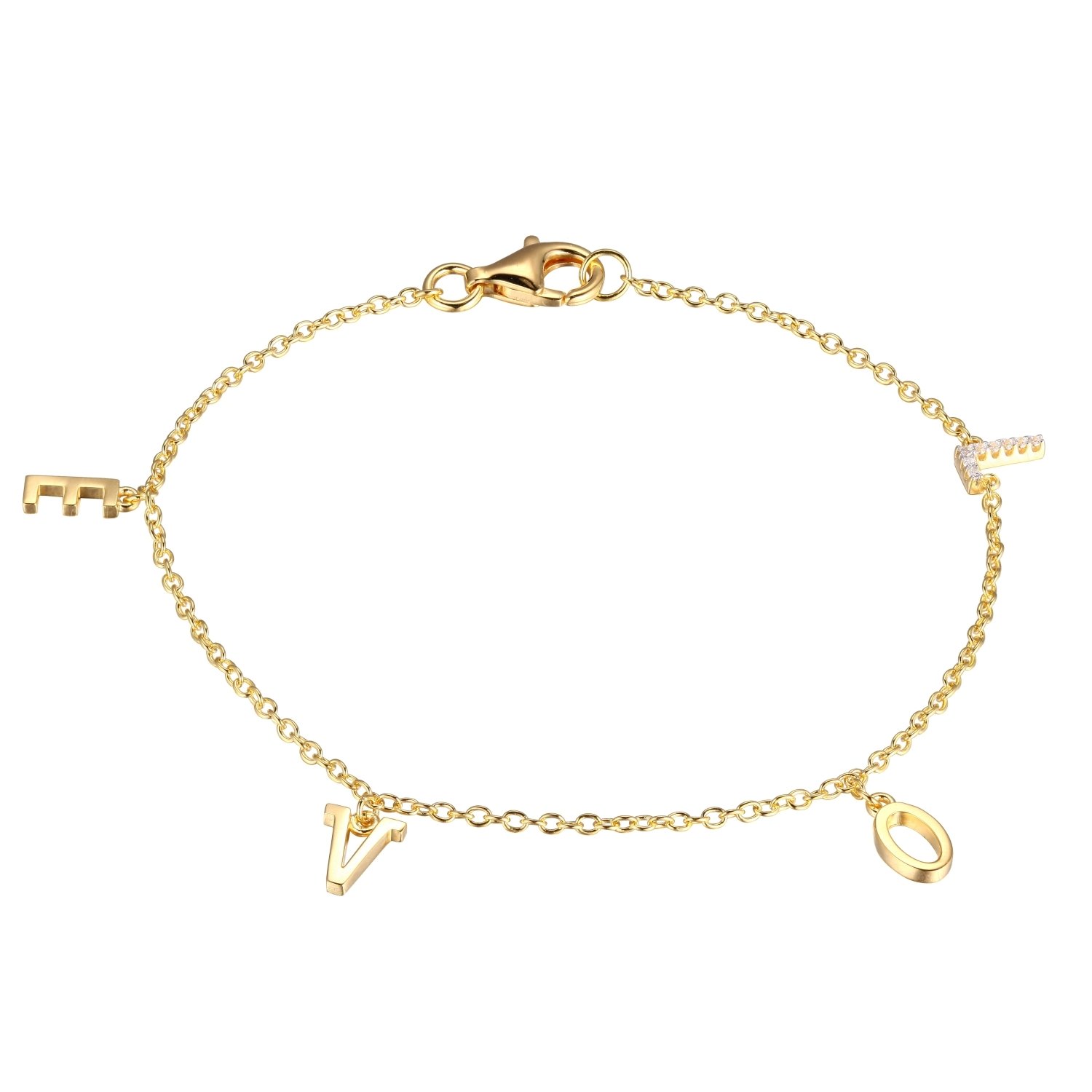 Moon & Back 9ct Gold Plated Love Heart Charm Bracelet Review