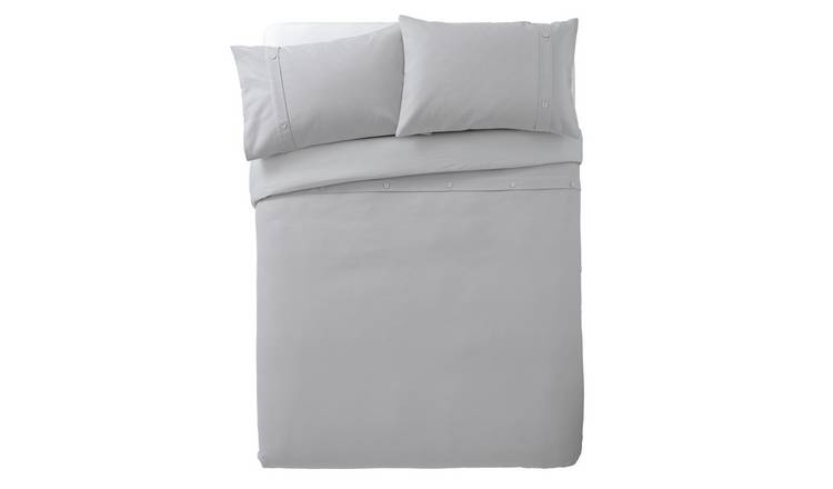 Buy Argos Home Grey Waffle Cuff Bedding Set Kingsize Duvet