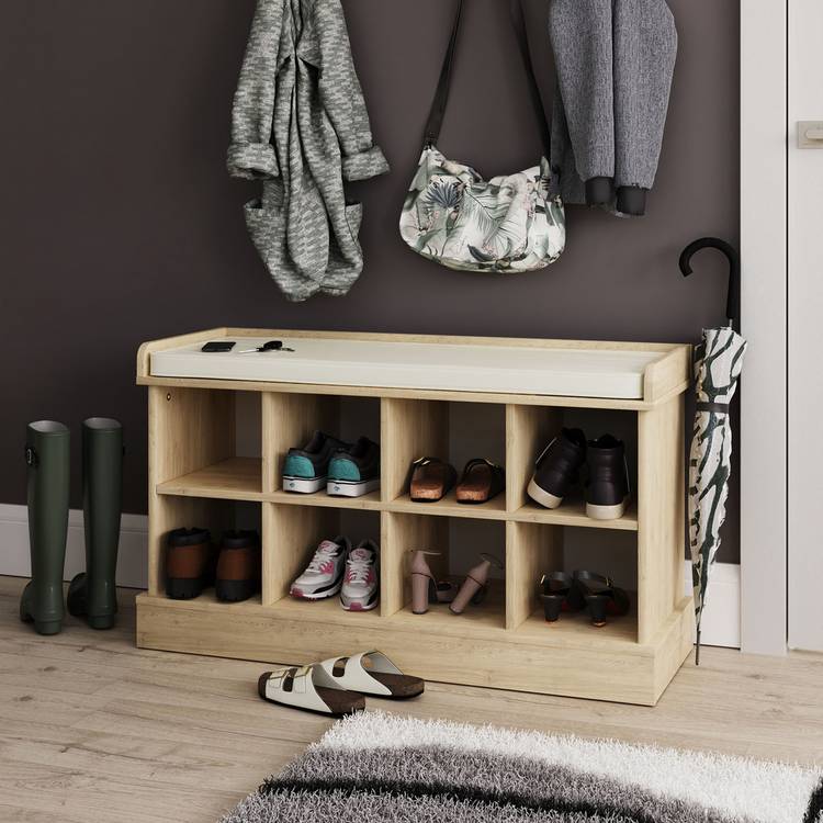 Kempton Shoe Bench - Oak 0