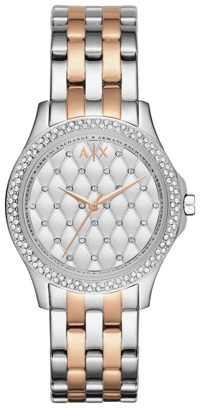 ladies silver armani watch