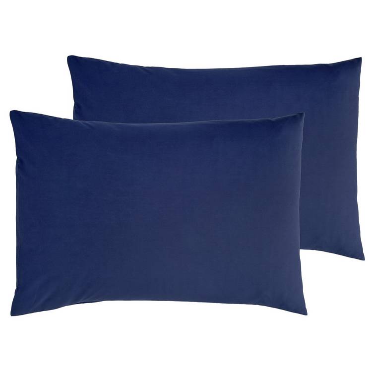 Habitat Cotton Rich 180 TC Standard Pillowcase Pair - Navy 0