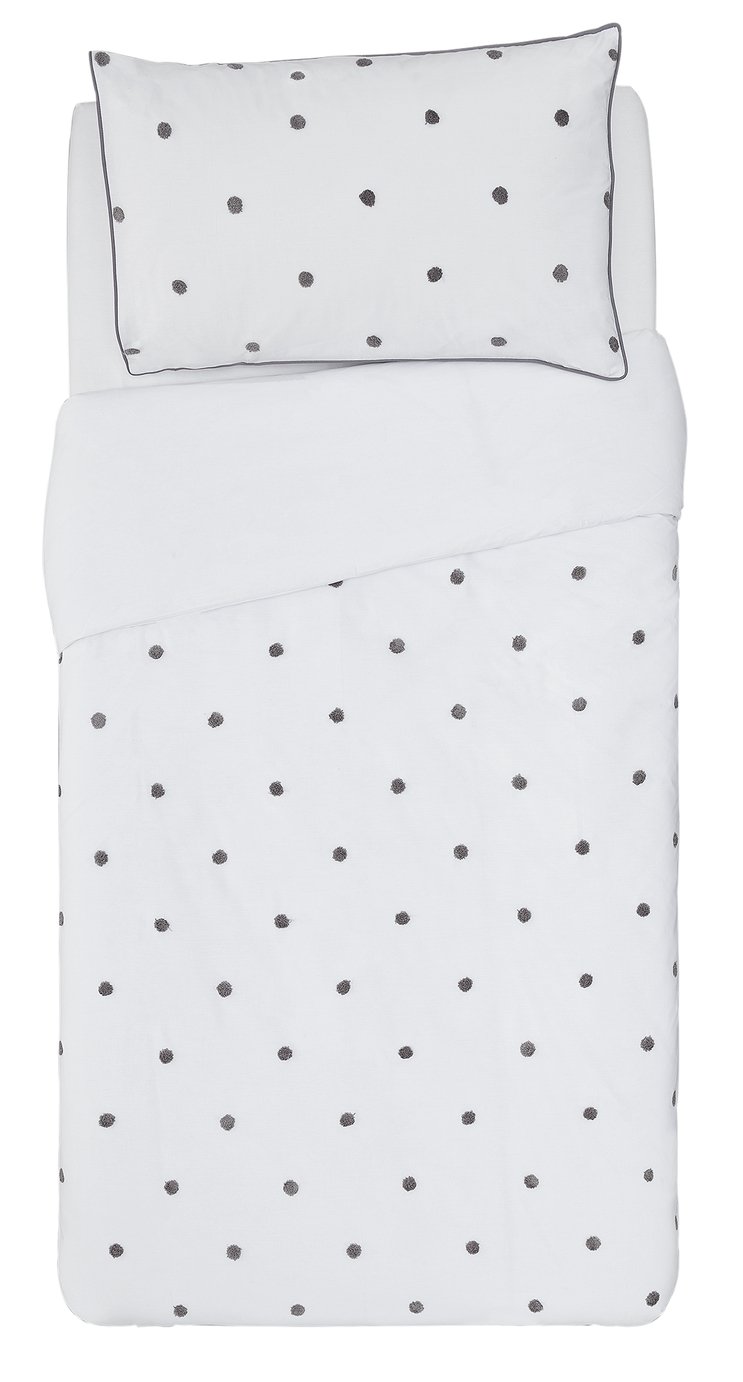 Argos Home Grey Spot Tufted Bedding Set Single 8833918 Argos