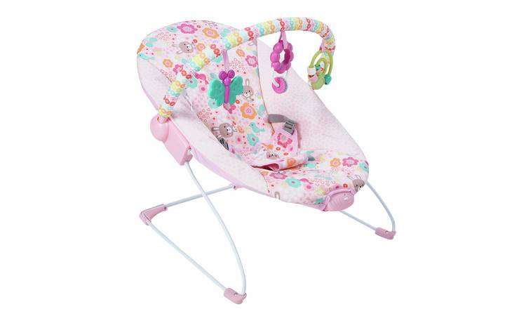 Pink and 2025 grey baby bouncer