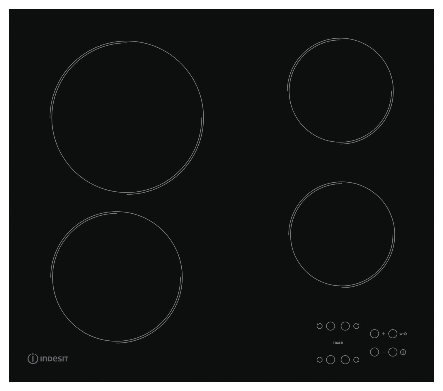 Indesit RI161C Ceramic Electric Hob - Black