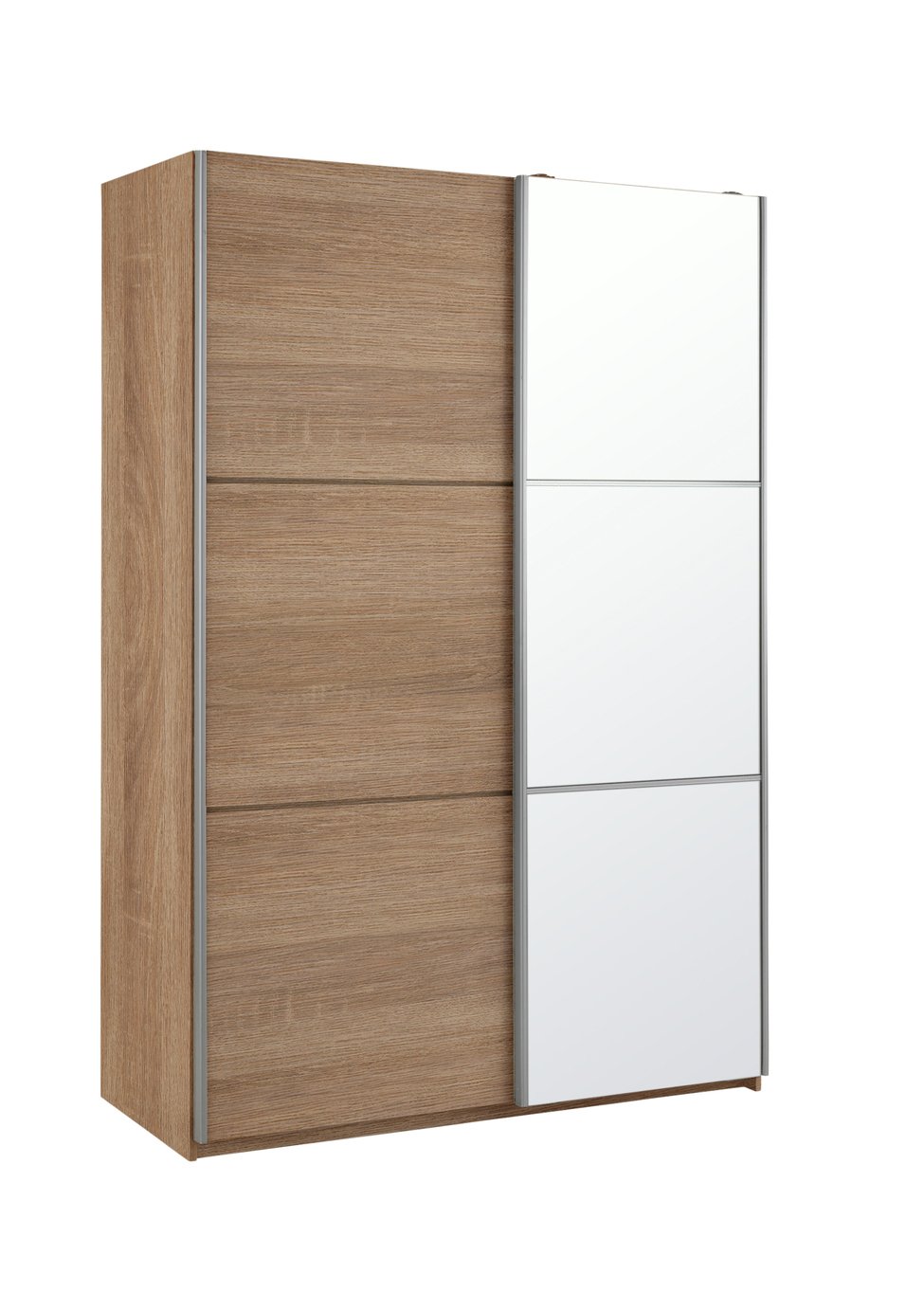 Habitat Holsted Mirrored Medium Sliding Wardrobe -Oak Effect (8834515 ...