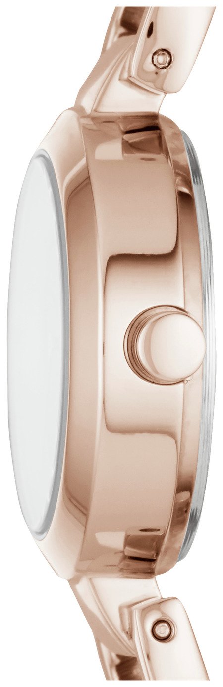 DKNY Ladies Rose Gold Stainless Steel Stone Set Watch Review