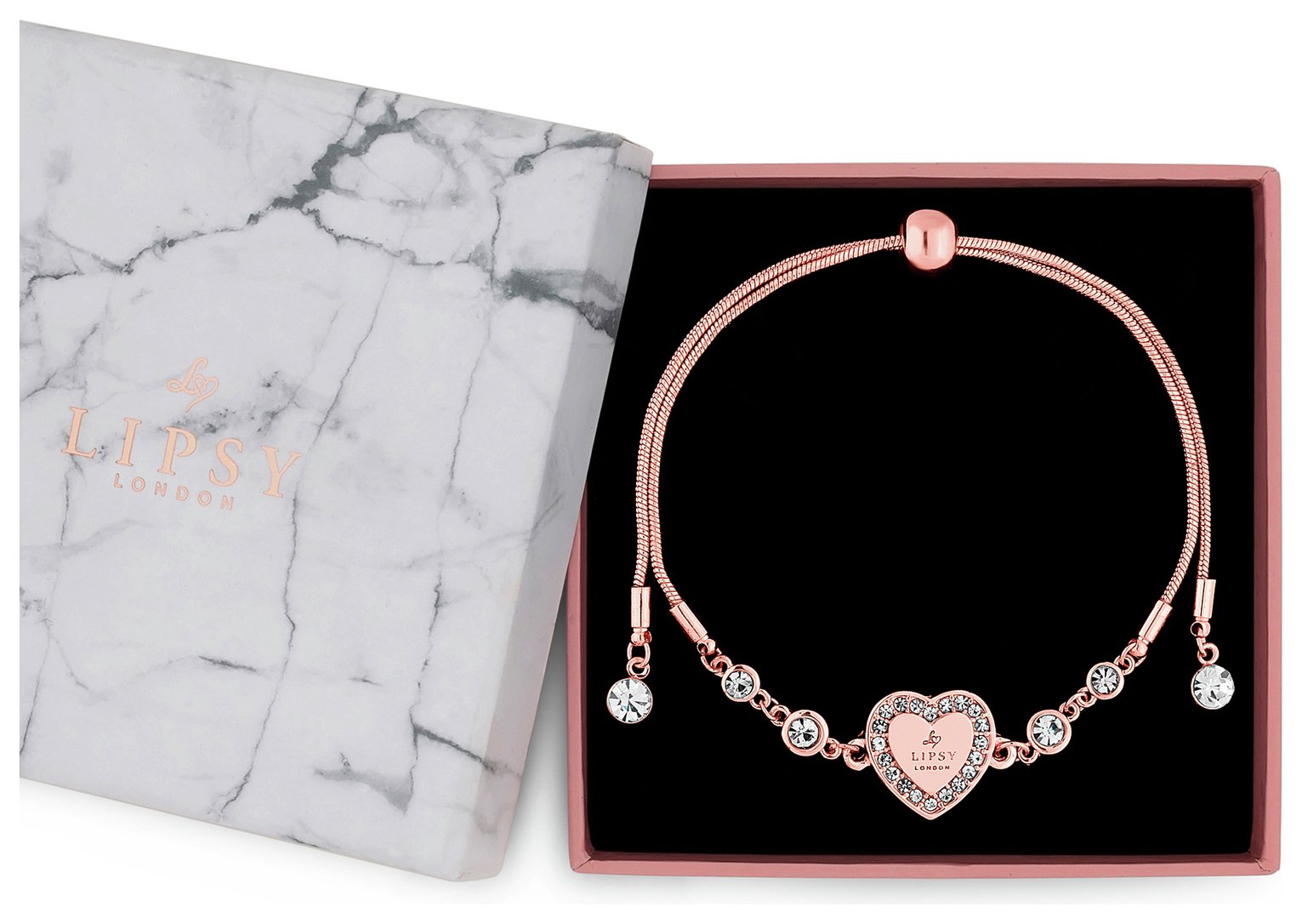 Lipsy Rose Colour Crystal Heart Toggle Bracelet Review