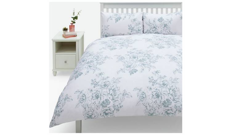 Argos Home Classic Floral Blue & White Bedding Set - Double