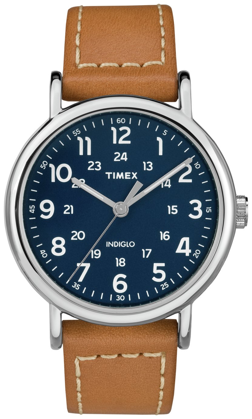 Timex Blue Dial Tan Leather Strap Watch review