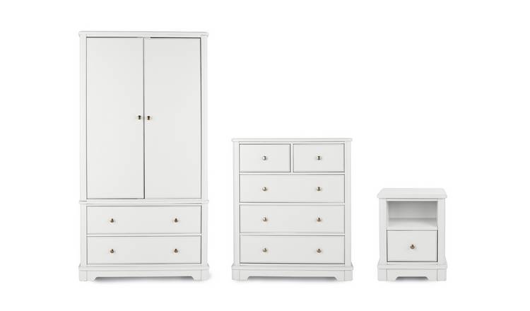 Buy Argos Home Ashbourne 3 Piece 2 Door Wardrobe Set Soft White