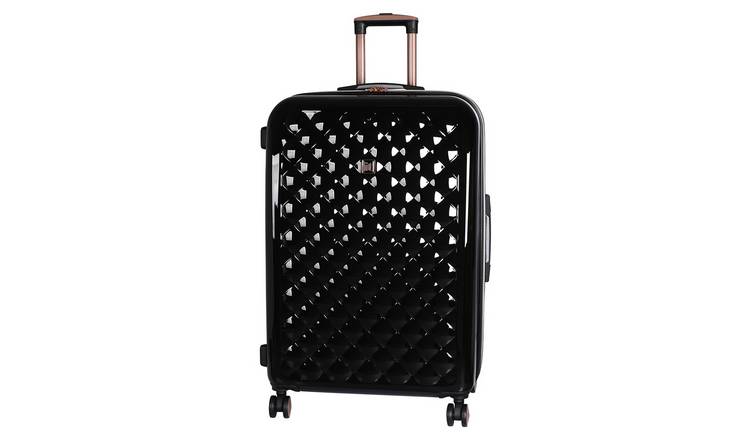 Black store shiny luggage