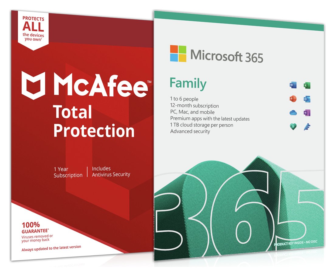 Microsoft 365 Family 6 People and McAfee 6 Devices Review