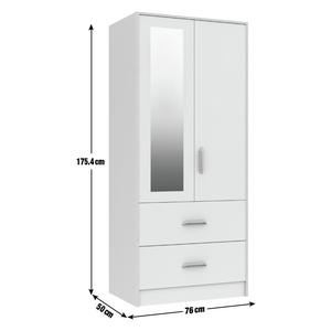 Buy Ashdown 2 Door 2 Drawer Mirror Wardrobe - White | Wardrobes | Argos
