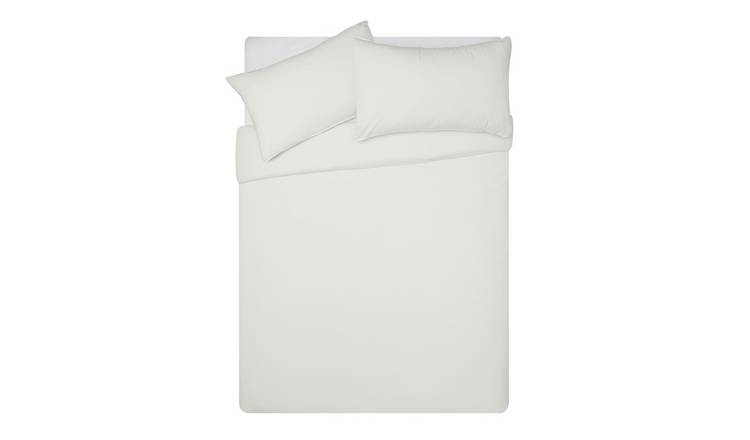 Habitat Cotton Rich 180 TC Plain Cream Bedding Set - Double