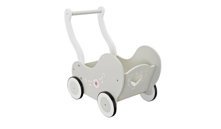 White on sale wooden pram