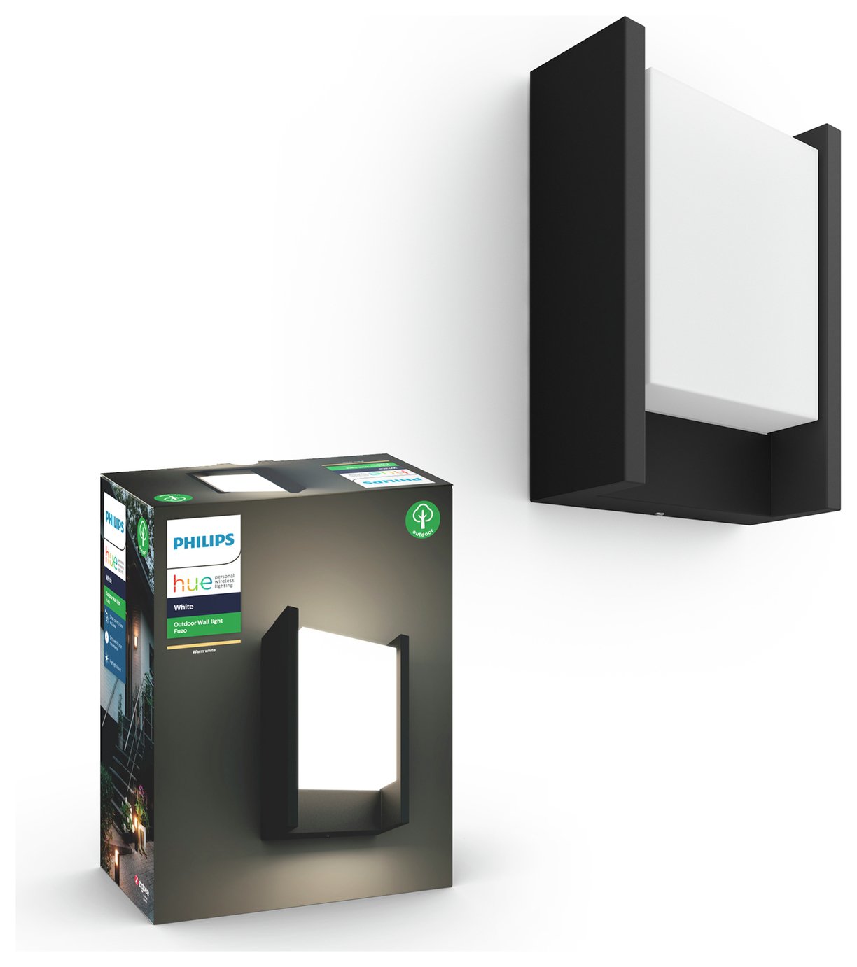 Philips Hue Fuzo Outdoor Wall Light - Black