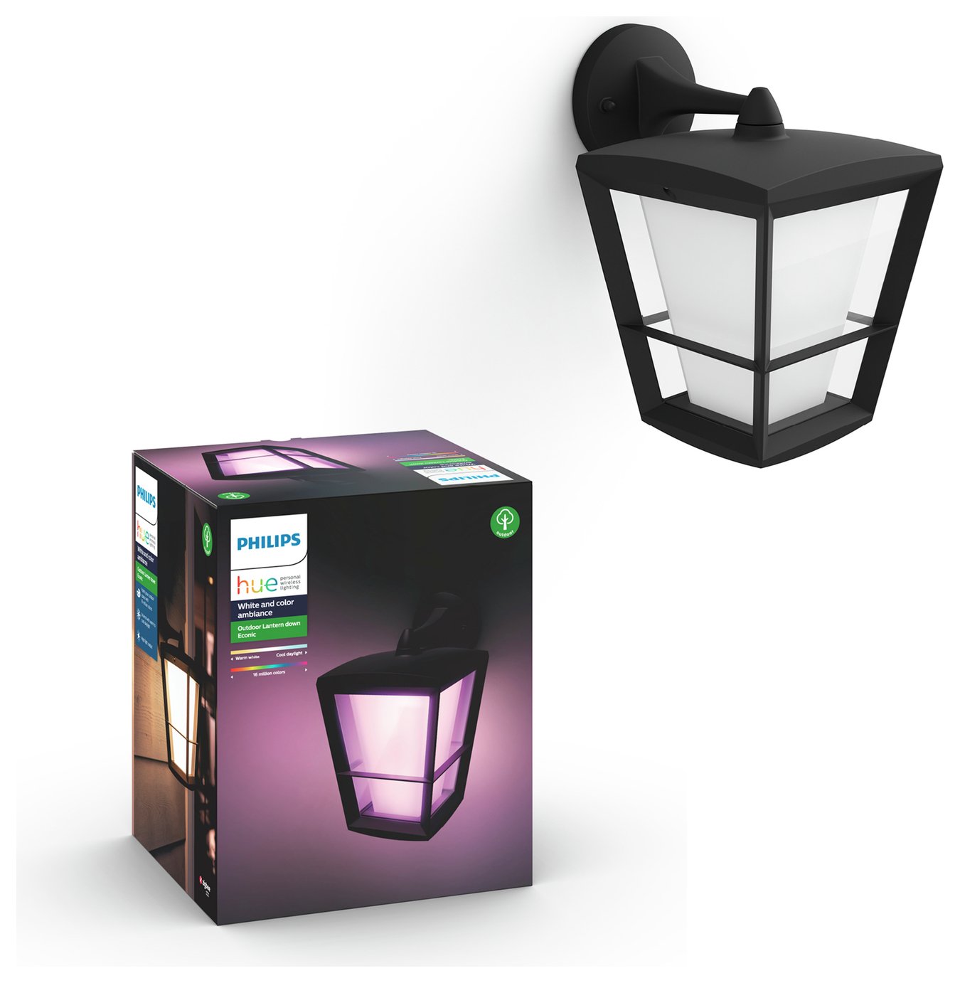 Philips Hue Econic LED Down Light - Black