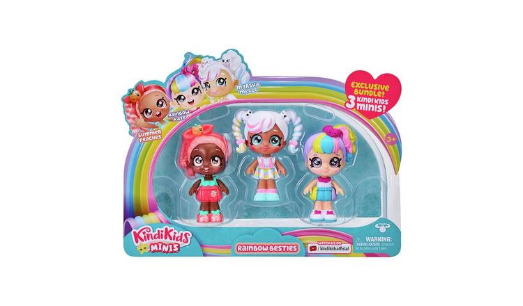 Buy Kindi Kids Minis Rainbow Besties 3 Pack Assortment | Action figures ...