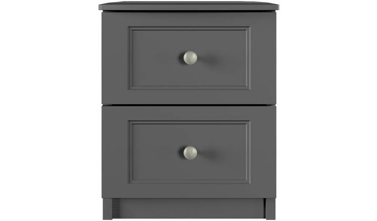 Buy One Call Bexley 2 Drawer Bedside Table Dark Grey Bedside