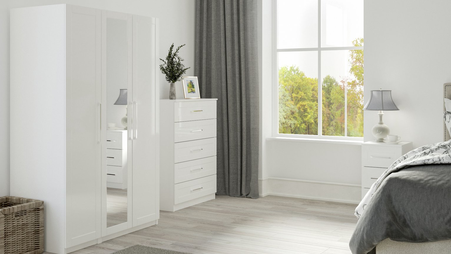 One Call Colby Gloss 2 Drawer Bedside Table Review