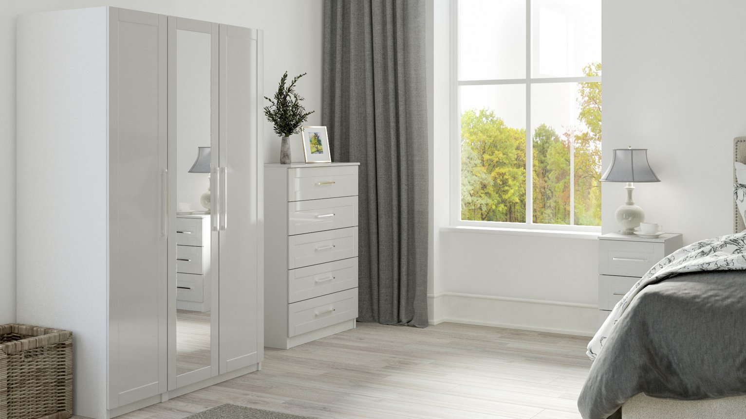 One Call Colby Gloss 3 Drawer Bedside Table Review