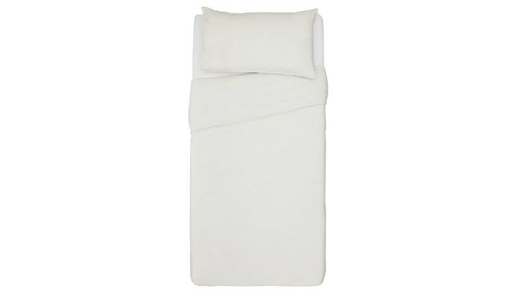 Habitat Cotton Rich 180 TC Plain Cream Bedding Set - Single