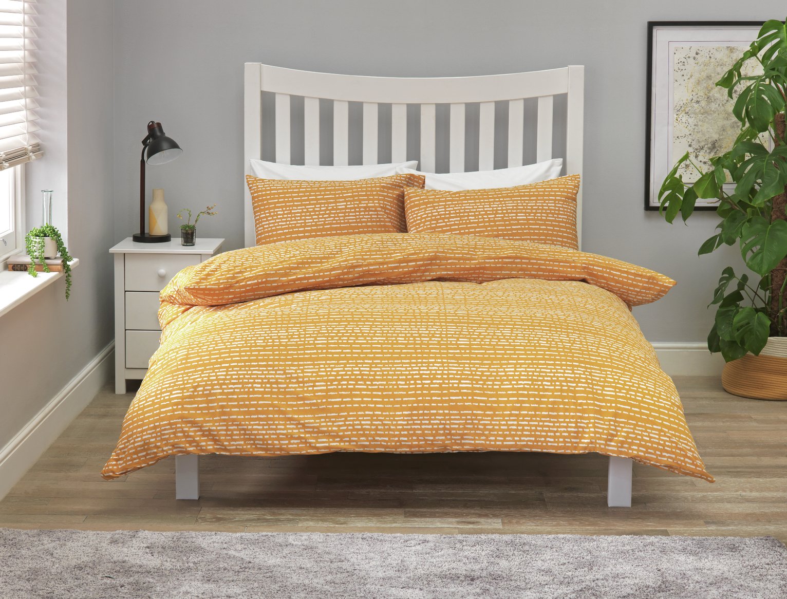 Argos Home Mustard Dash Print Bedding Set Review