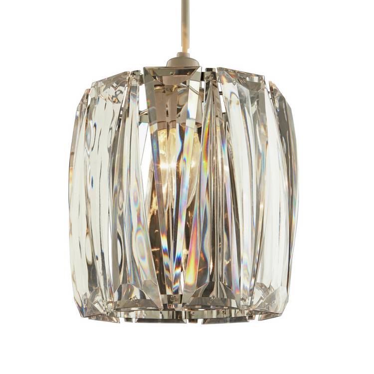 Argos Home Natasha Clear Bevelled Pendant Shade - 20cm 0