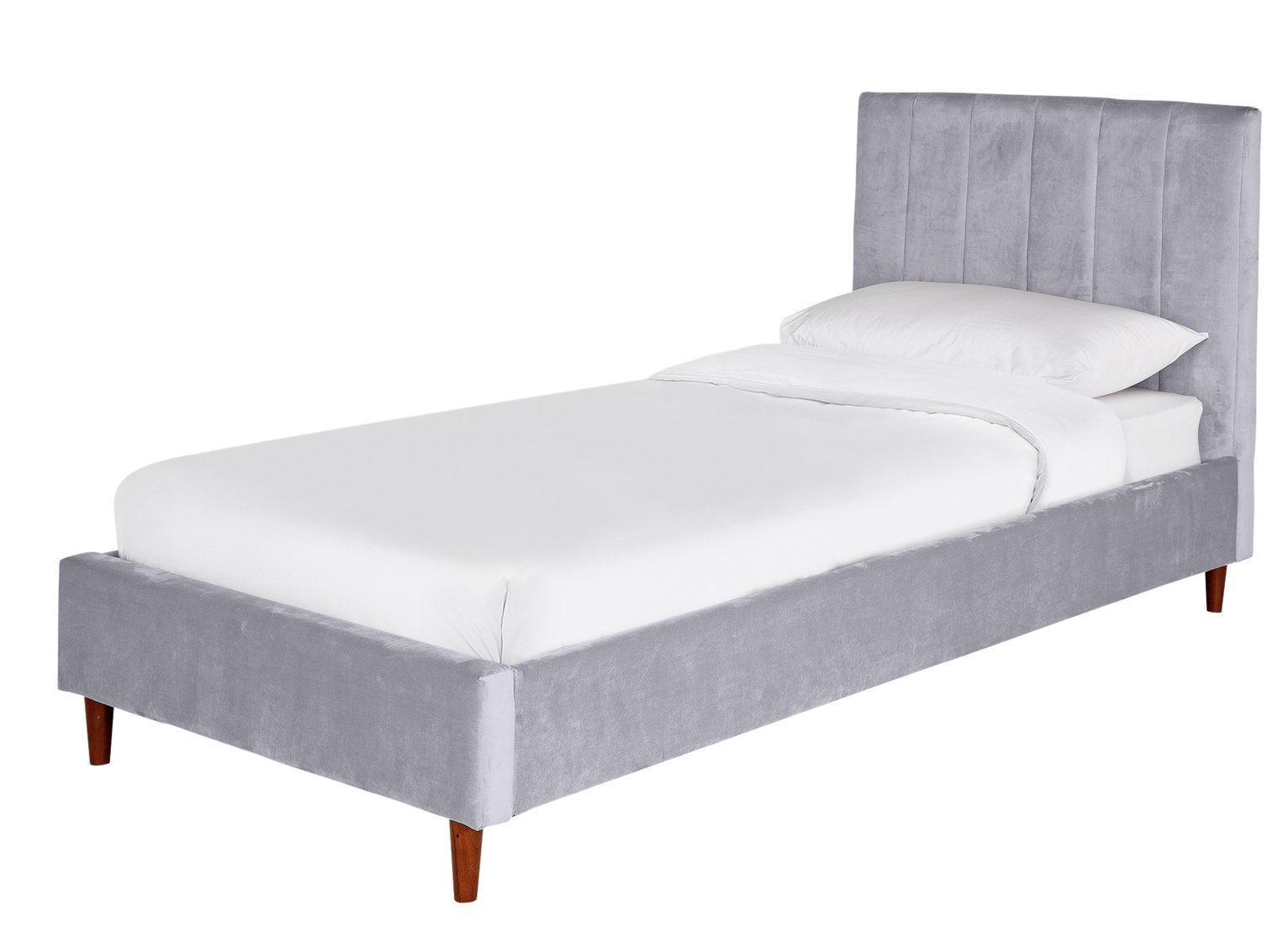 Habitat Pandora Single Velvet Bed Frame - Grey