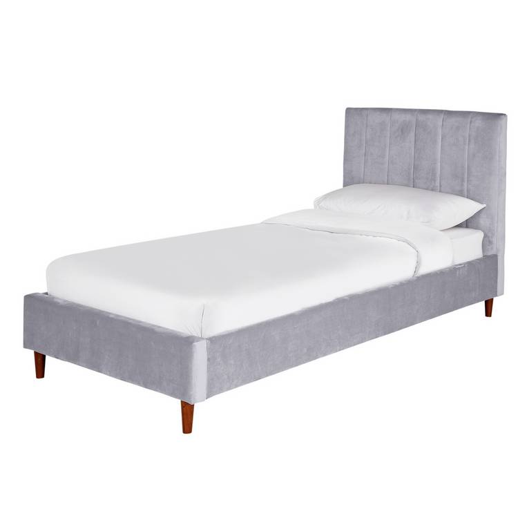 Argos Home Pandora Single Velvet Bed Frame - Grey 0