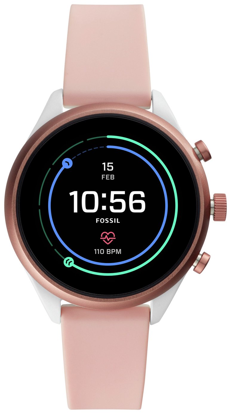 Fossil 41mm Sport Smart Watch - Blush