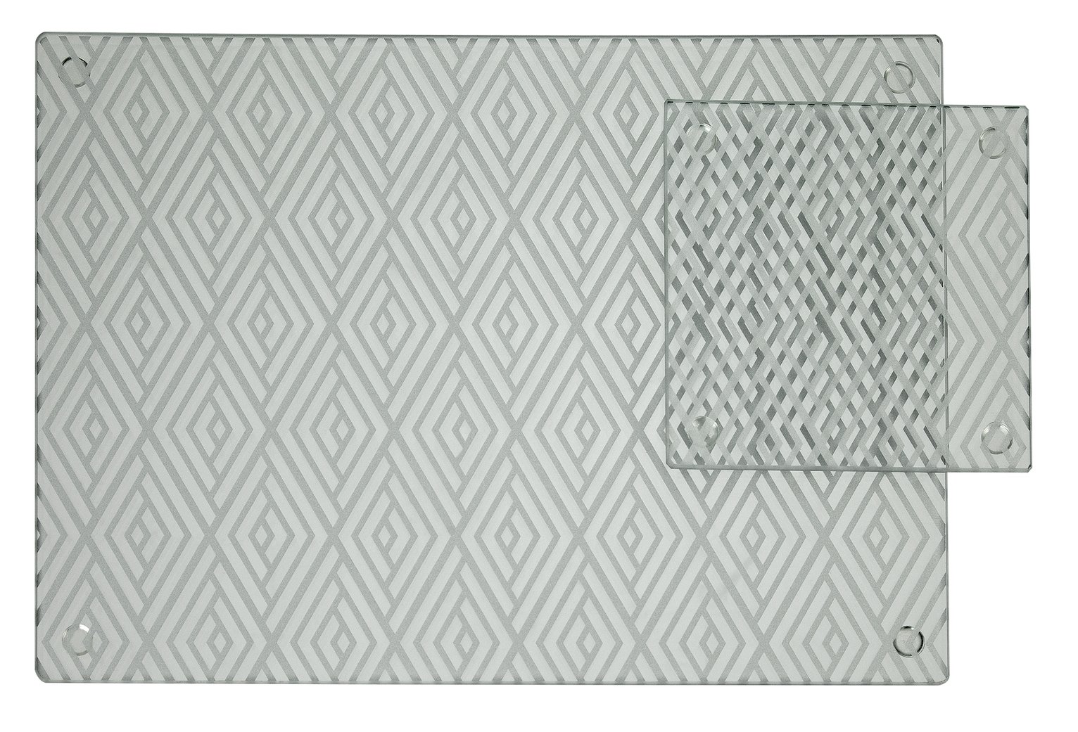 Argos Home Set of 4 Luxe Glass Placemats and Coasters