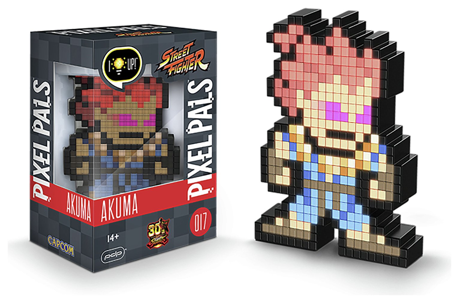 Pixel Pals: Street Fighter Light-Up Figure - Akuma