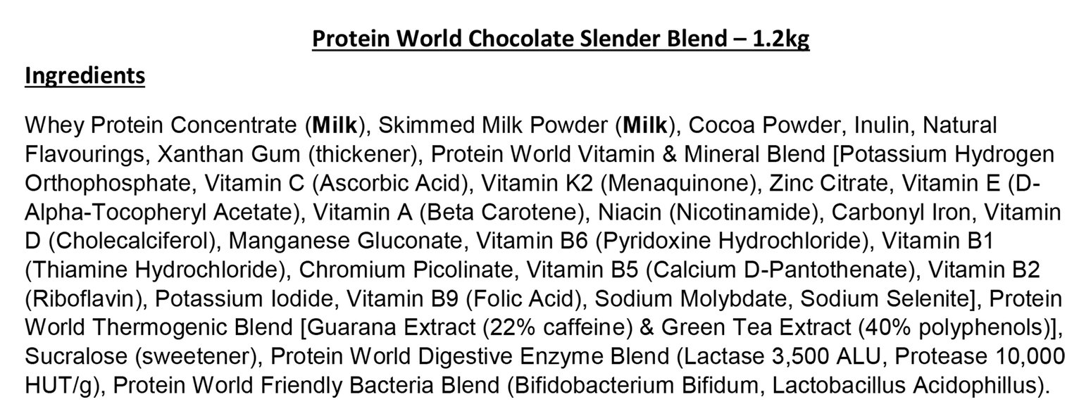 Protein World Chocolate Slender Blend Review