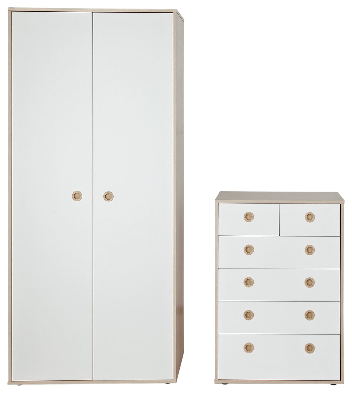 Argos Home Camden 3 Piece 2 Door Wardrobe Set -White &Acacia Review