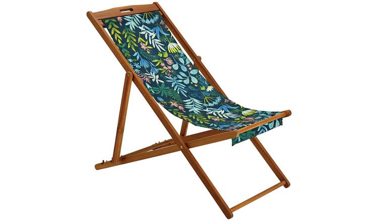Argos Home Wooden Deck Chair - Rainforest 0