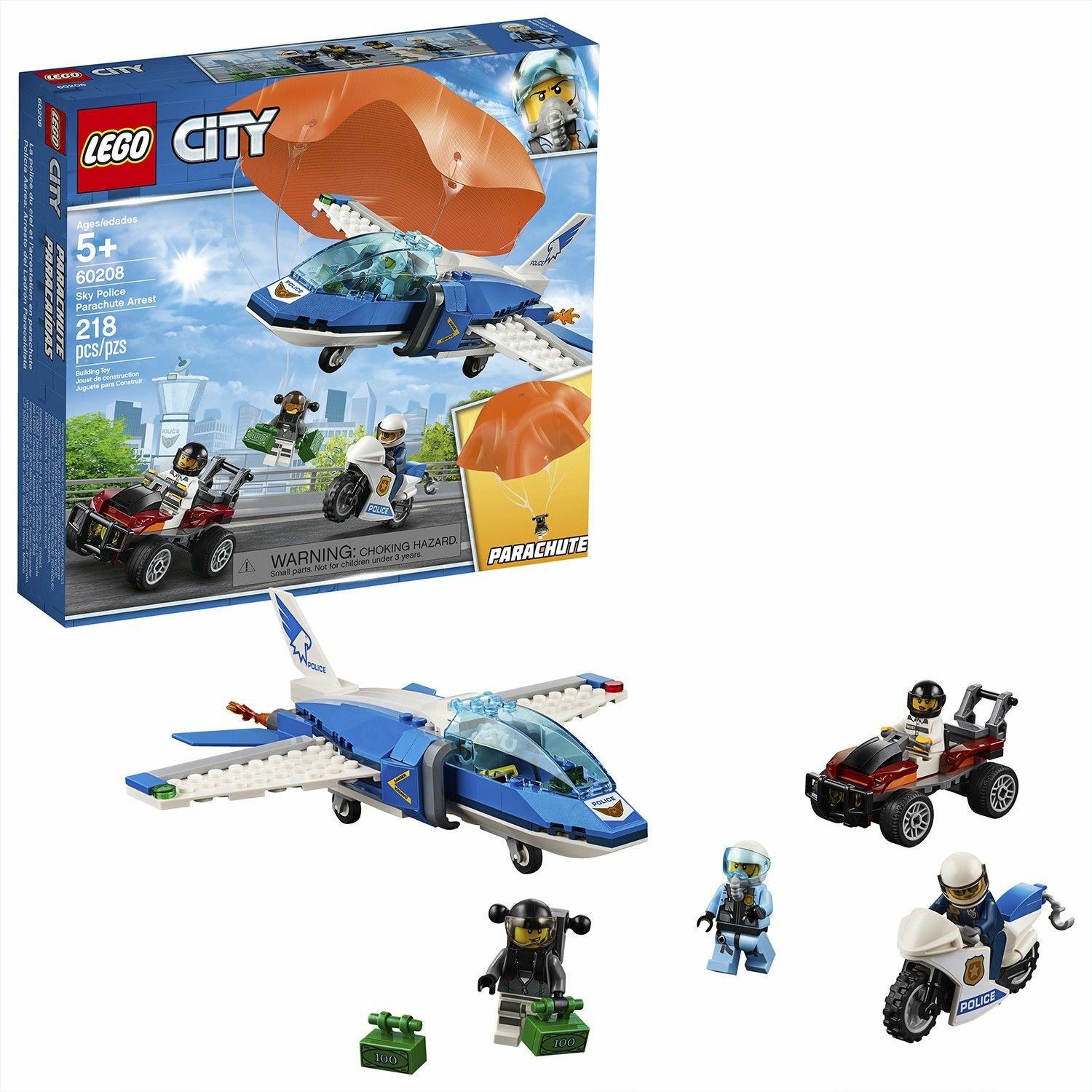 LEGO City Police Parachute Arrest  Building Set - 60208