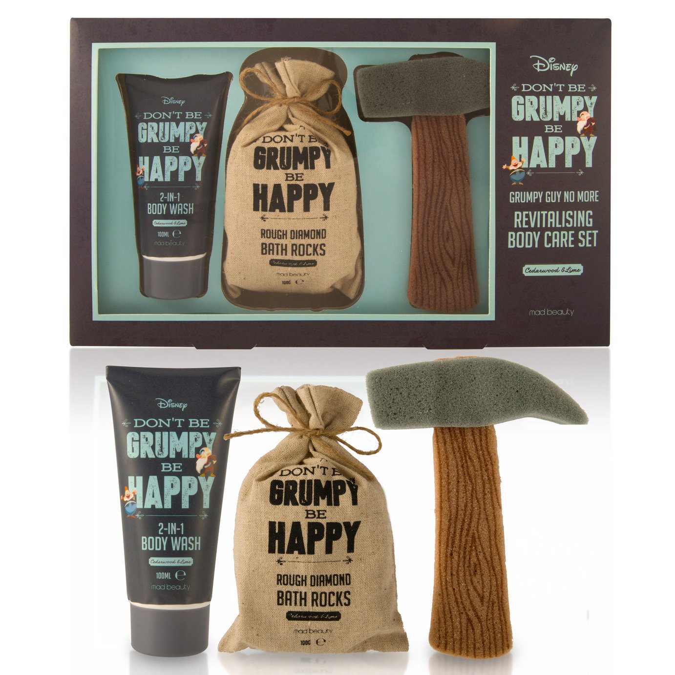 Disney 7 Dwarves Dont be Grumpy be Happy Bath Gift Set