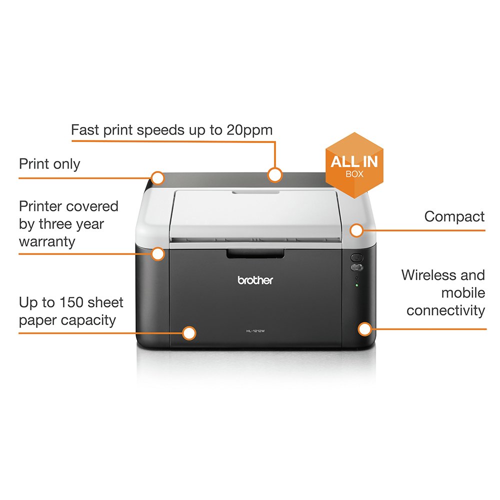 Brother HL-1212W All-in-Box Laser Printer & Toner Bundle Review