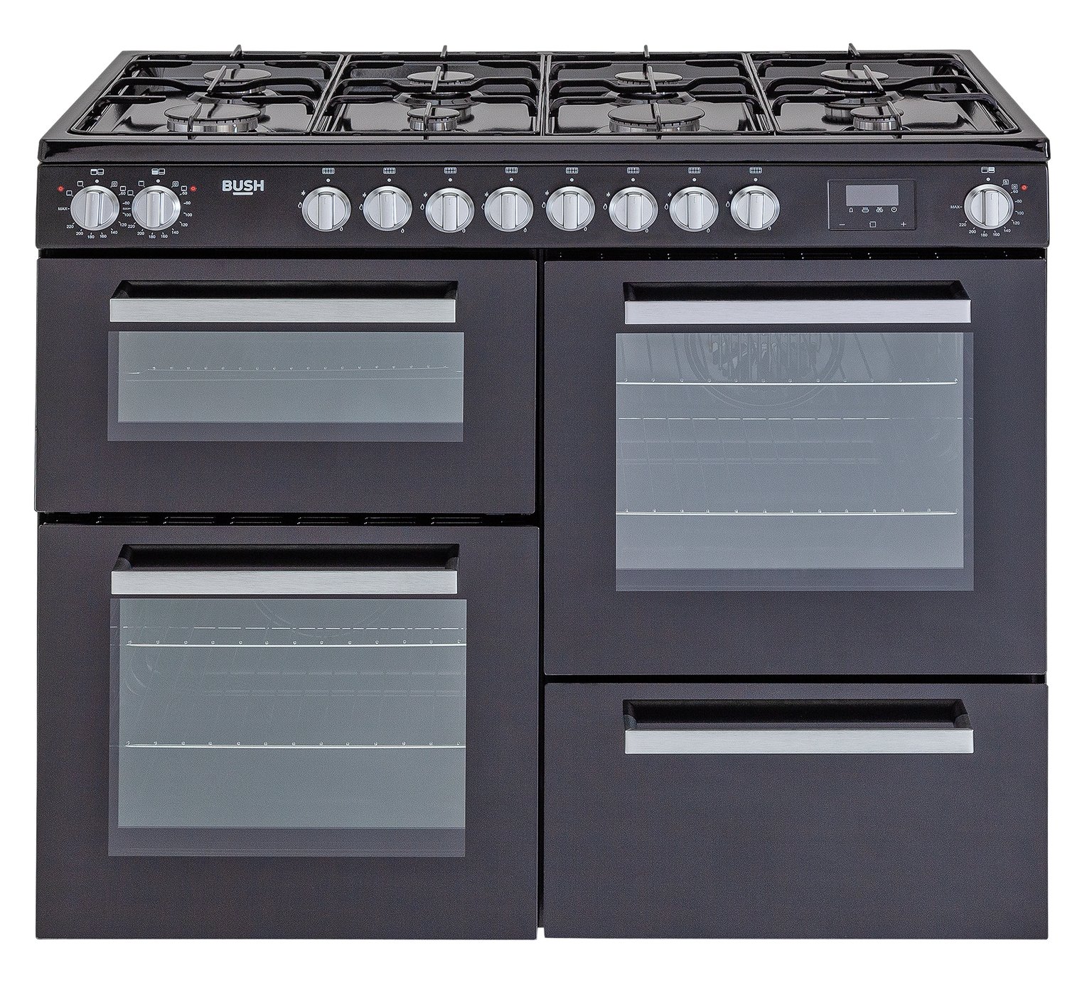 Bush BRC100DHMB 100cm Dual Fuel Range Cooker - Black