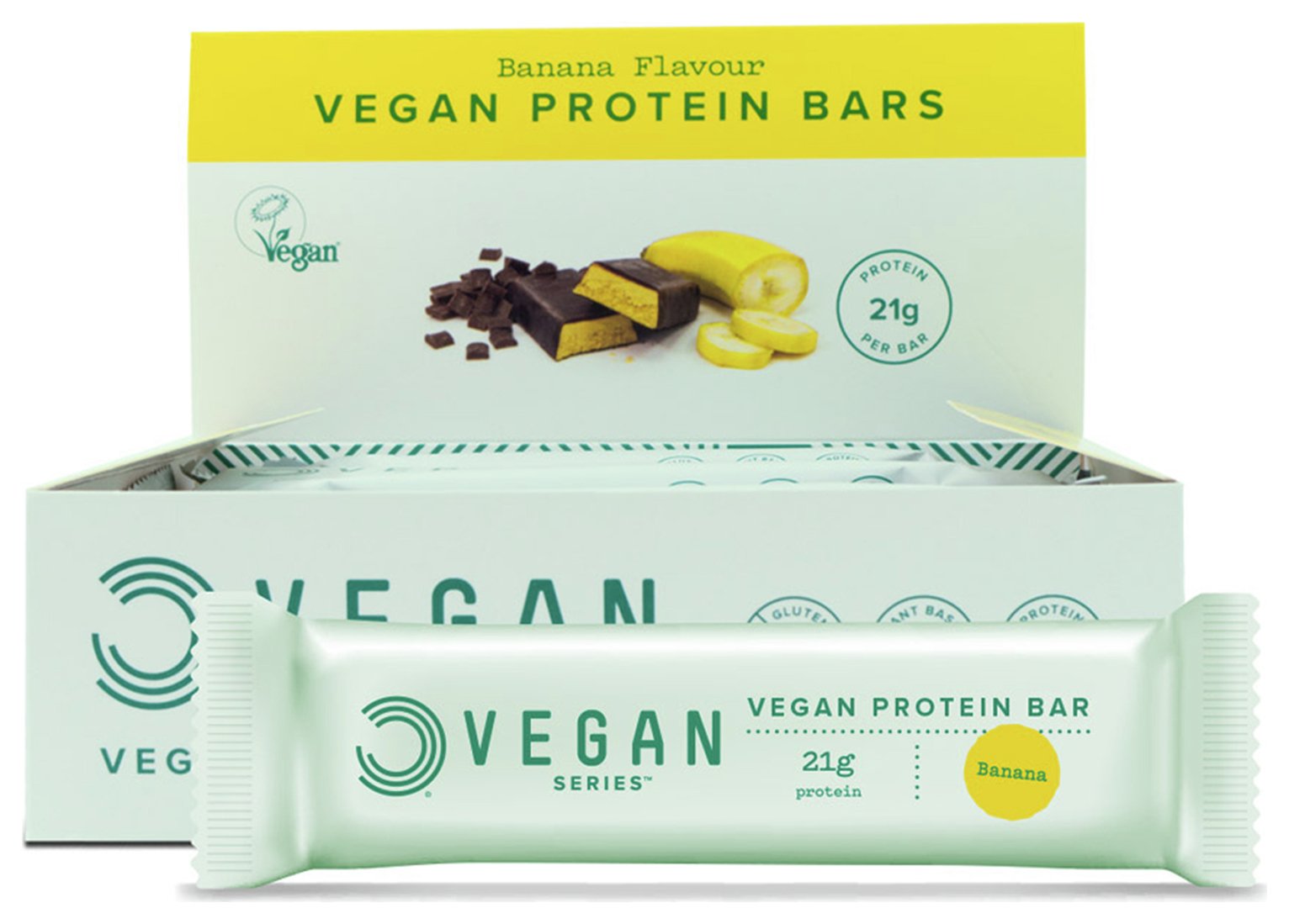 Bulk Powders Vegan Protein Bars Banana - 12 x 74g