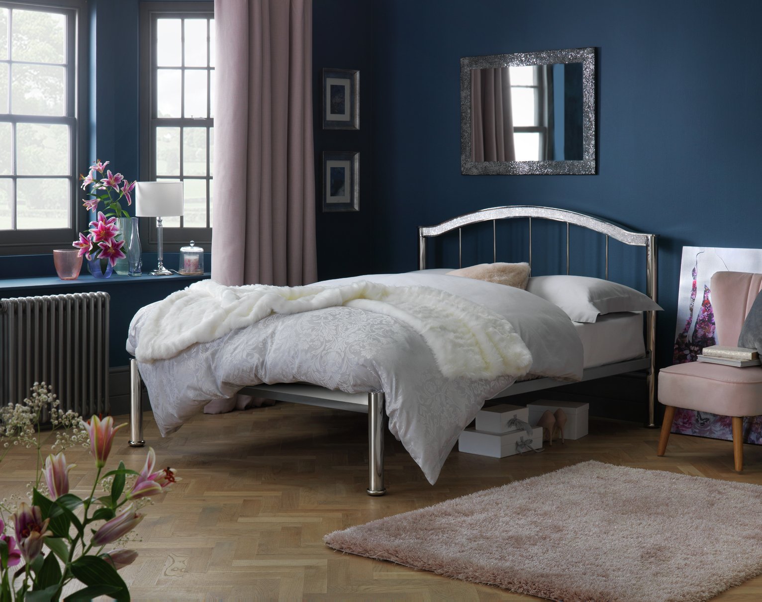 Argos Home Sparkle Small Double Metal Bed Frame Review