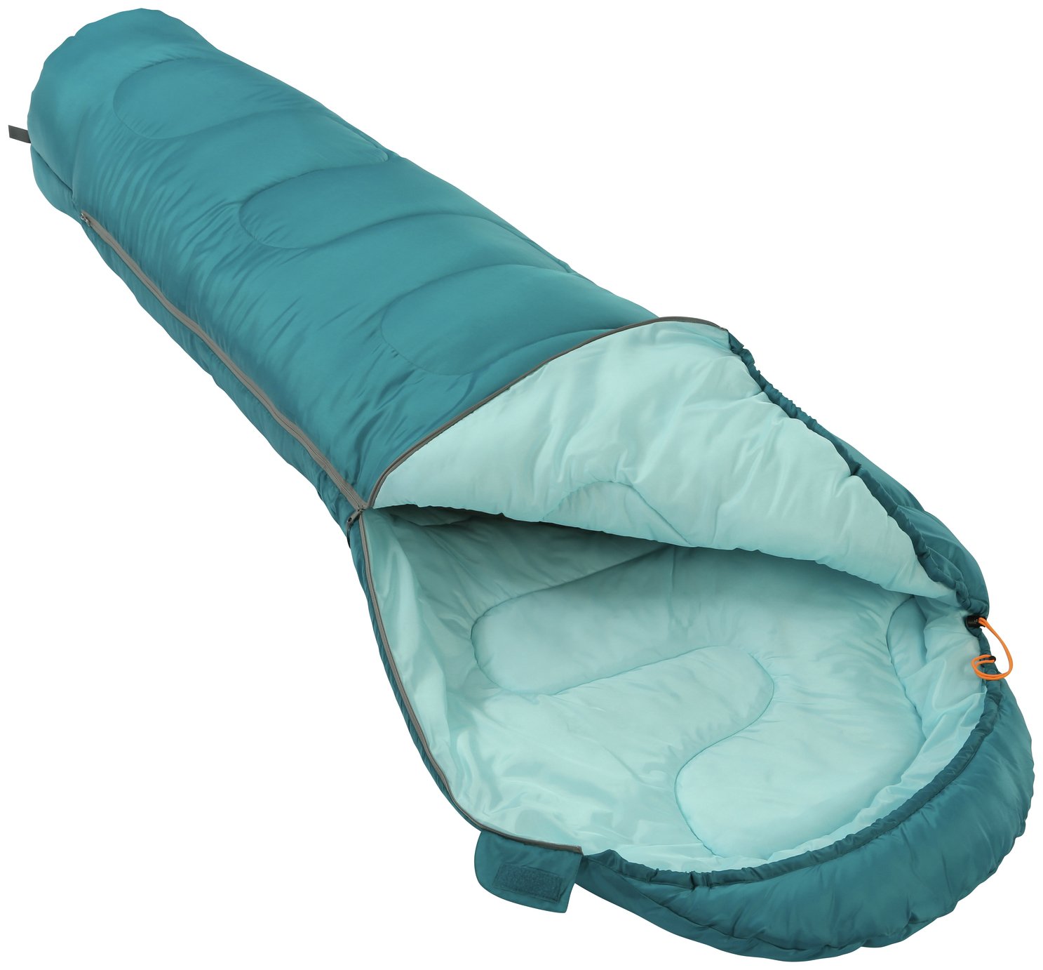 teal sleeping bag